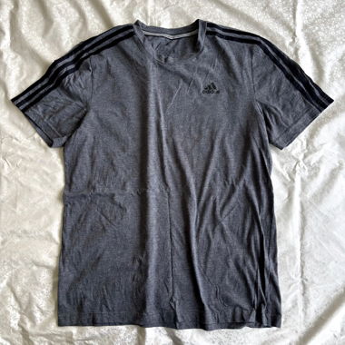 Monochrome black Adidas 3 black striped tee