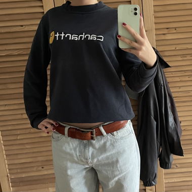 Felpa Carhartt Nera/Blu Scuro