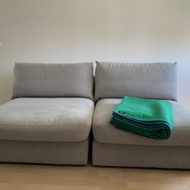 Section de canapé modulaire en tissu