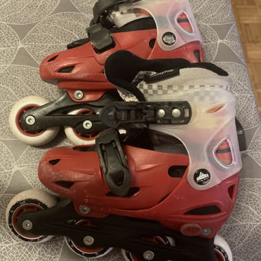 Pattini a rotelle bambini rossi 4 ruote