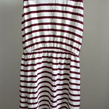 White-Red Striped Slip Dress with Straps (H&M) 