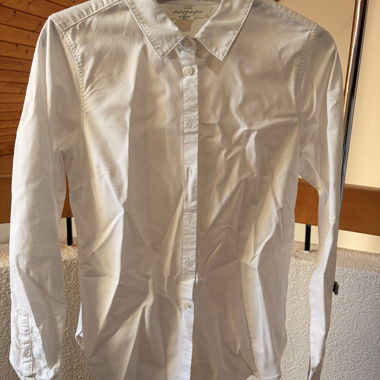 White Women’s Blouse with Button Placket