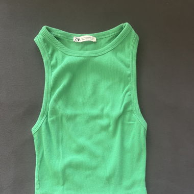 Green Crop Top