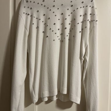 Maglione bianco C&A con strass brillanti