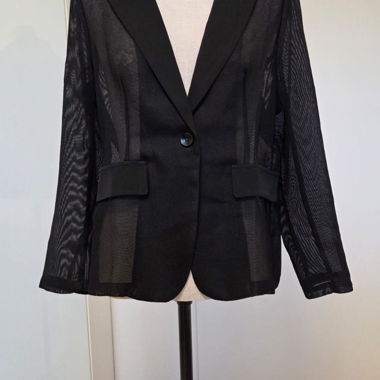 Black Mesh Blazer