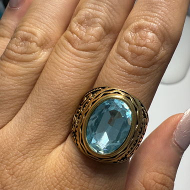 Statement-Ring - Türkis