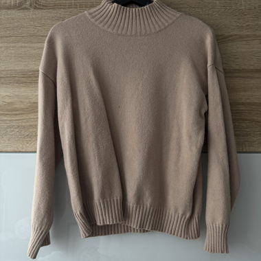 Beige Turtleneck Sweater