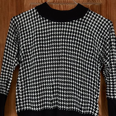 Pull en maille pied-de-poule