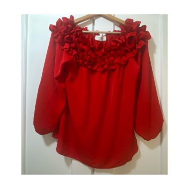 Blouse rouge élégante