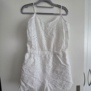 Seafolly bianco romper con motivo sangallo