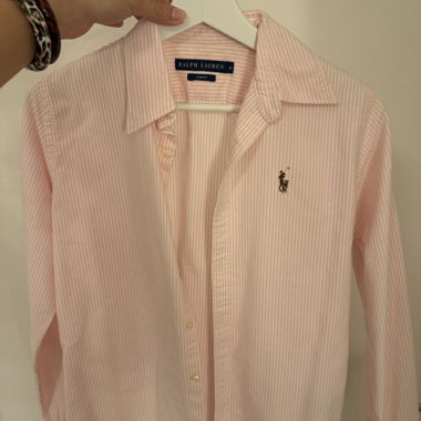 Ralph Lauren Oxford Shirt slim-fit pink/white