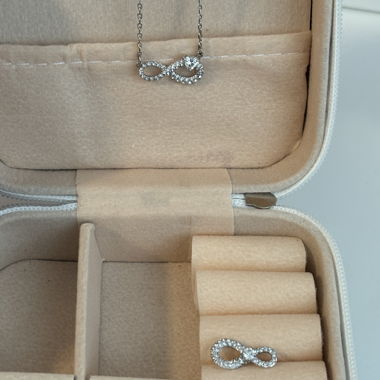 Swarovski Infinity Necklace and Earrings 