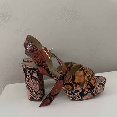Sandales motif piton 