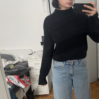 black sweater