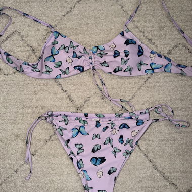 Bikini à motif papillons, M