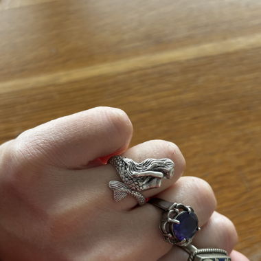 Meerjungfrauen-Ring aus Silber