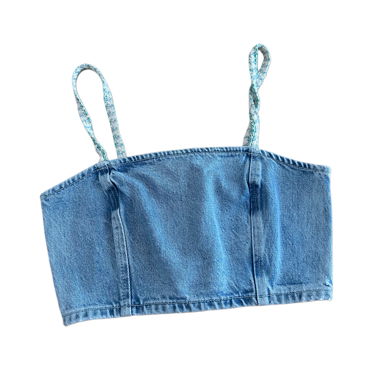 Top in jeans corto