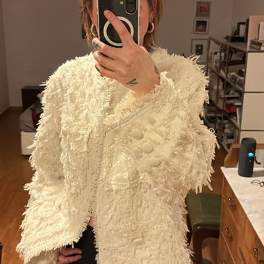 White textured H&M jacket size M