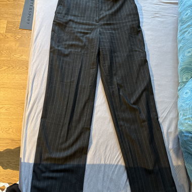 Dark Pinstripe Suit Trousers