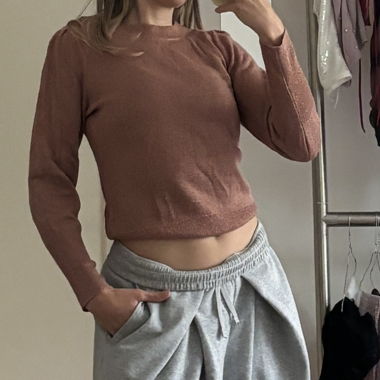 H&M Pink Glitter Sweater XS