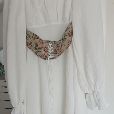 White dress with embroidery
