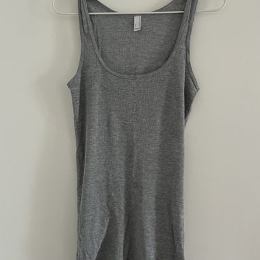 Grey Rib Tank Top