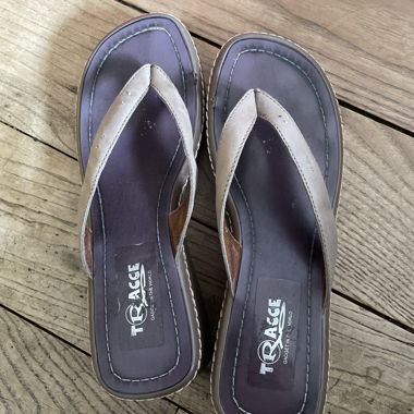 TRACCE sandali infradito beige