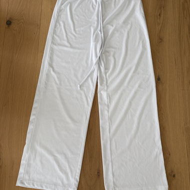 Pantalon casual blanc à cordon