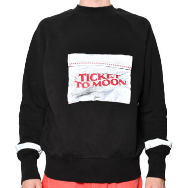 Sweatshirt noir Ticket to Moon