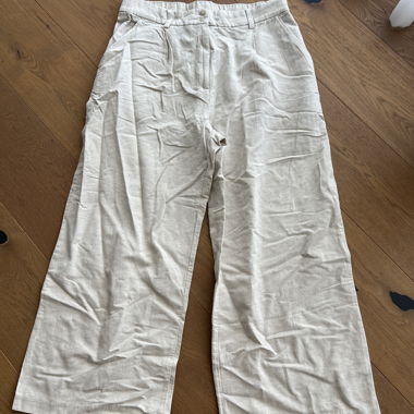 Leinen-Hose Beige Gr. 42