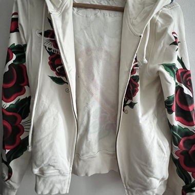 Felpa zip-up floreale