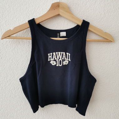 marineblaues Sommer Crop-Top
