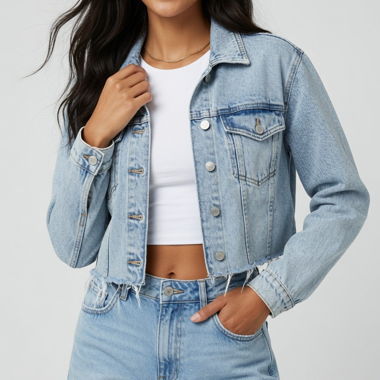 Giacca di jeans cropped