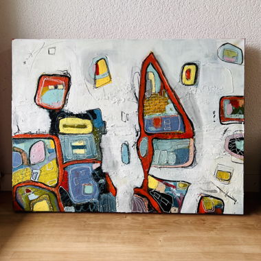 Abstract acrylic painting 80x60x4,5 cm