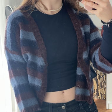 Blue and red striped Cardigan 