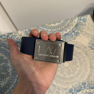 Cintura EA7 Emporio Armani blu con fibbia