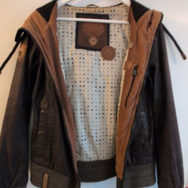 Brown-black hoodie jacket