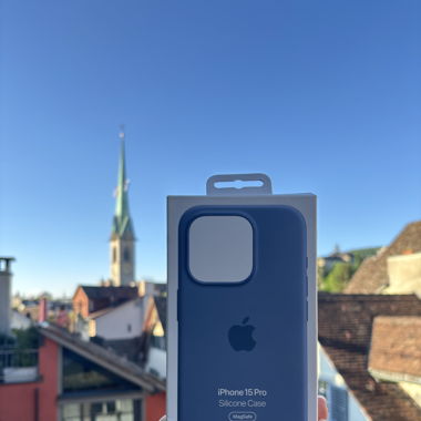 iPhone 15 Pro Silicone Case (Hellblau)