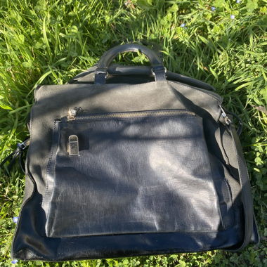 Grande borsa Vanessa Bruno in pelle nera Made in Italy – doctor bag / business bag - tracolla o manico