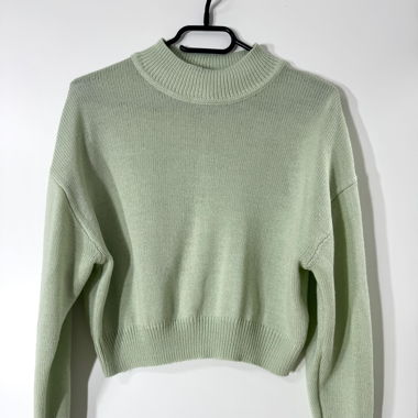crop top short sweater mint green s 36 size 