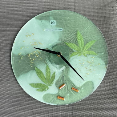 Cannabis Motif Wall Clock