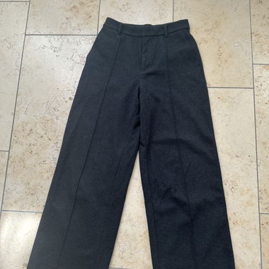 Pantalone largo in tessuto grigio Uniqlo S
