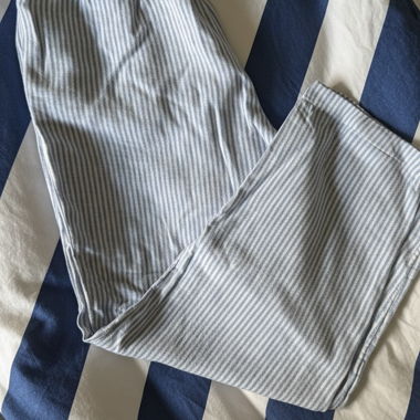 Pantalon en lin rayé M