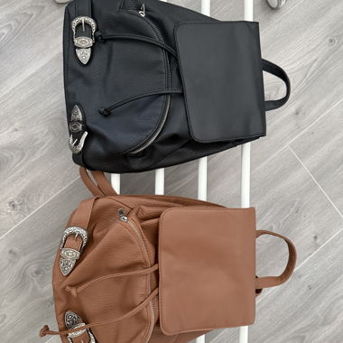 Eleganter Rucksack in Schwarz & Braun