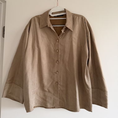 Chemisier beige oversize