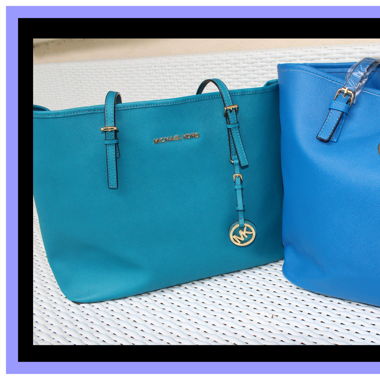 MK Michael Kors Tasche Shopper Türkis + Gratis Bag