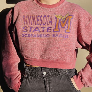 Pink Minnesota State Crop Sweatshirt