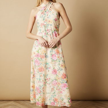 Abito Midi Halter Floreale