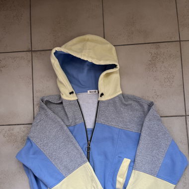Rework Jacke grau/blau/gelb