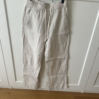 Pantalon en lin beige